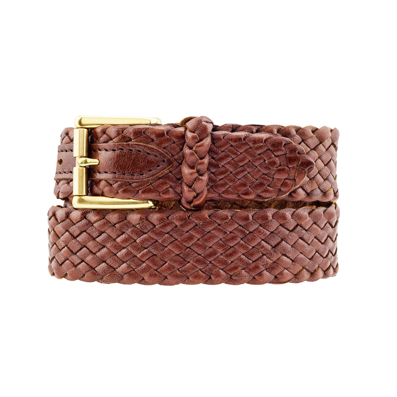 Squatter Kangaroo Plaited Mens Buckle Belt - 30mm (1 3/16") Wide