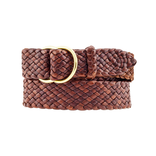 Longreach Kangaroo Plaited Mens Ring Belt - 35mm (1 3⁄8") Wide