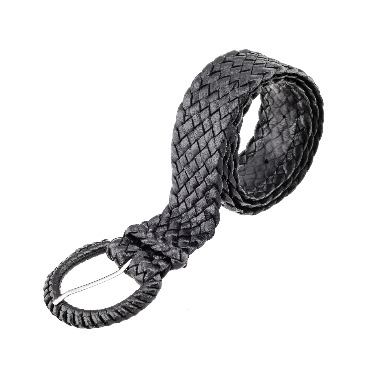 The Alice - Kangaroo Plaited Ladies Leather Buckle Belt - 38mm (1 ½") Wide