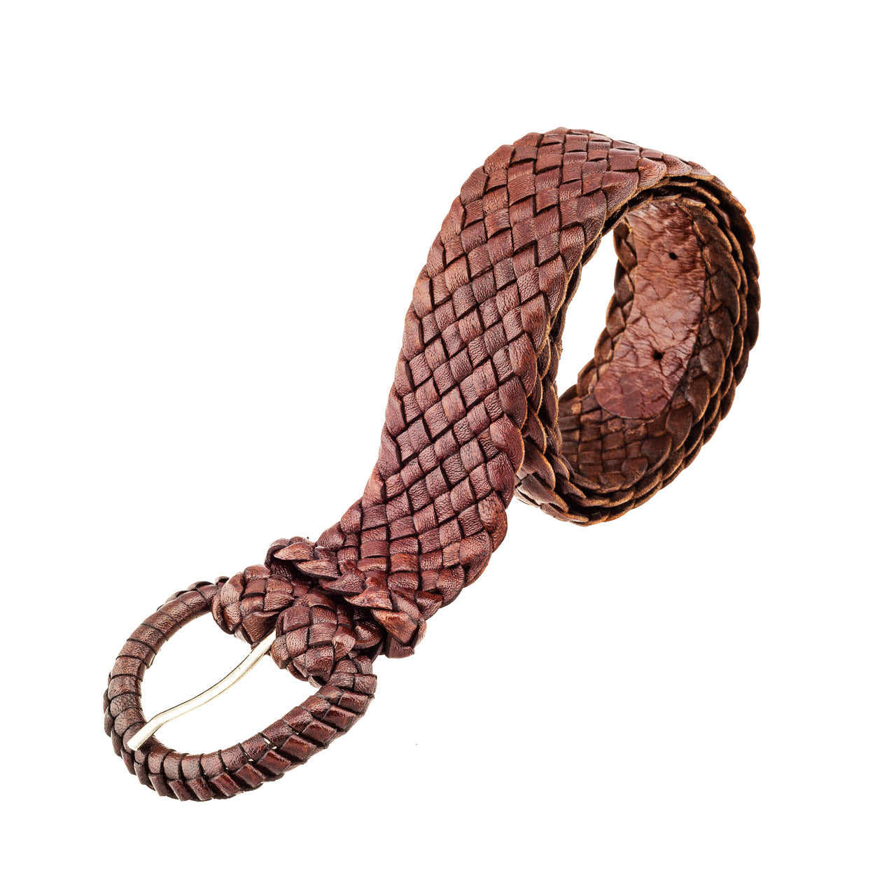 The Alice - Kangaroo Plaited Ladies Leather Buckle Belt - 38mm (1 ½") Wide