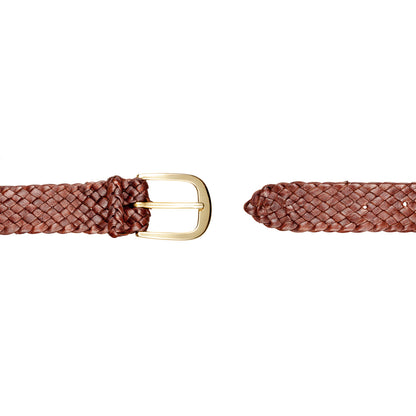 Monash Kangaroo Plaited Mens Buckle Belt - 30mm (1 3/16") Wide