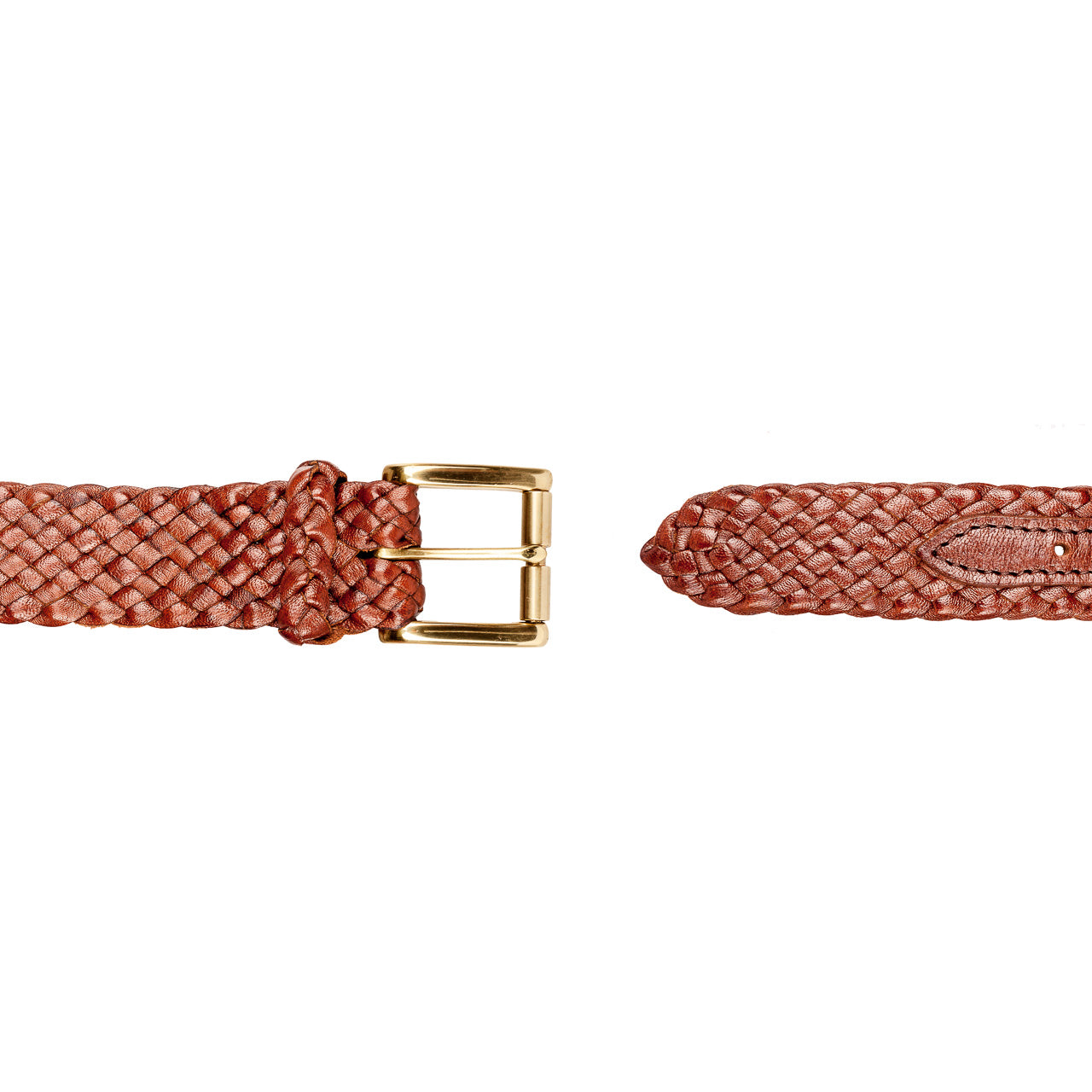 Squatter Kangaroo Plaited Mens Buckle Belt - 30mm (1 3/16") Wide