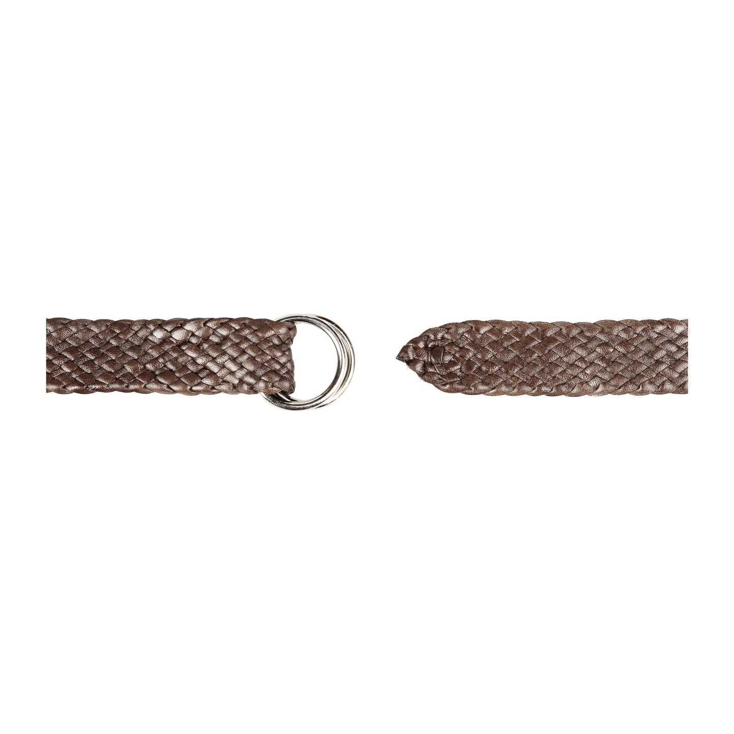 Premium Men's Leather Belt: Handcrafted in Australia from Full Grain Leather with ring buckle on white background.