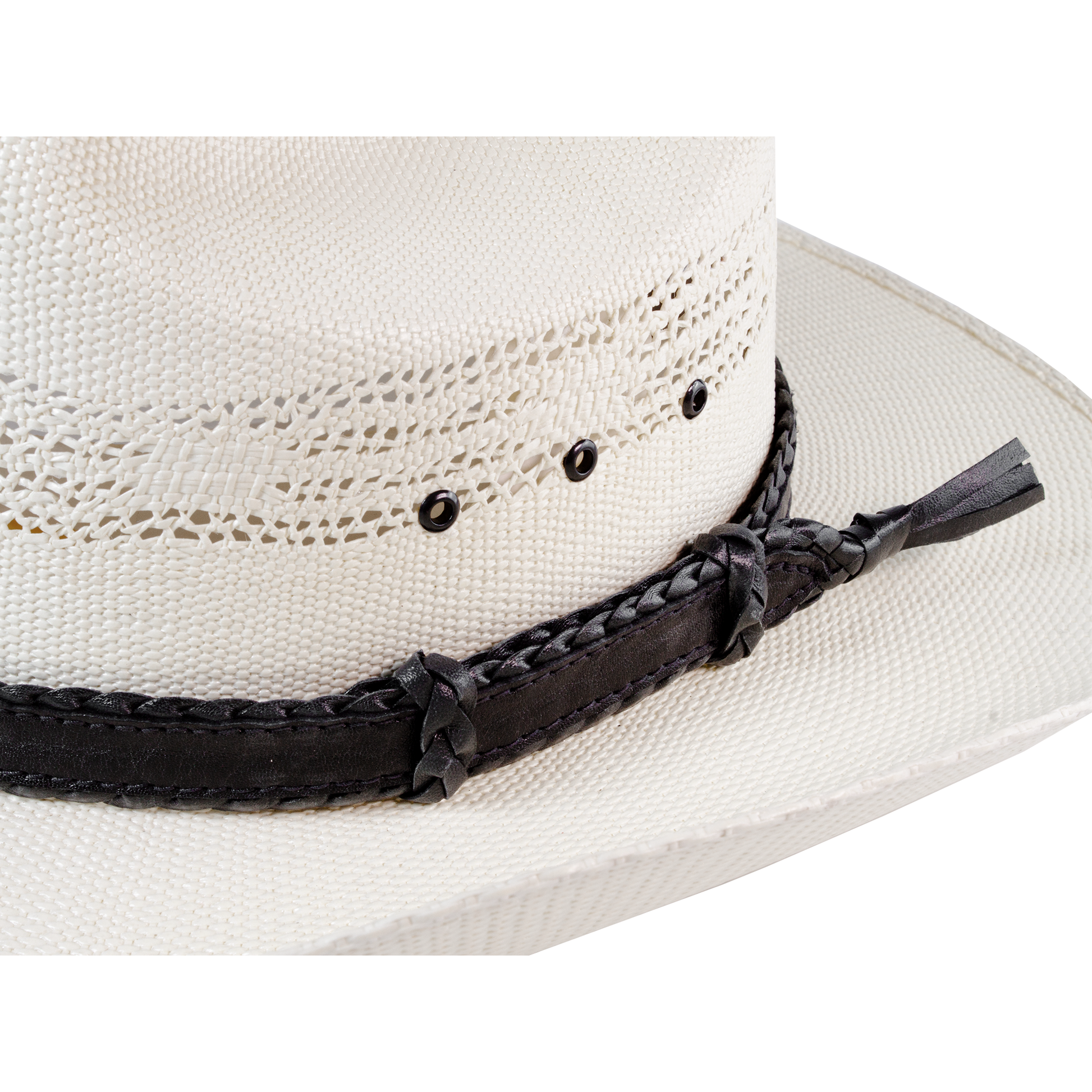  6 strands of Genuine Australian Kangaroo Leather Plaited and Flat Stitch Combination Design Hand Crafted in Brisbane, Australia Available in Tan Fully Adjustable sliders, One Size Fits All! Fully Utilises traditional Australian plaiting techniqu