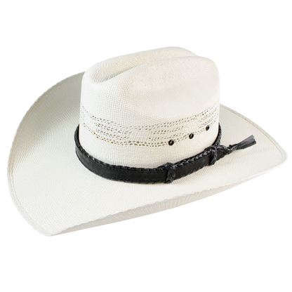  6 strands of Genuine Australian Kangaroo Leather Plaited and Flat Stitch Combination Design Hand Crafted in Brisbane, Australia Available in Tan Fully Adjustable sliders, One Size Fits All! Fully Utilises traditional Australian plaiting techniqu