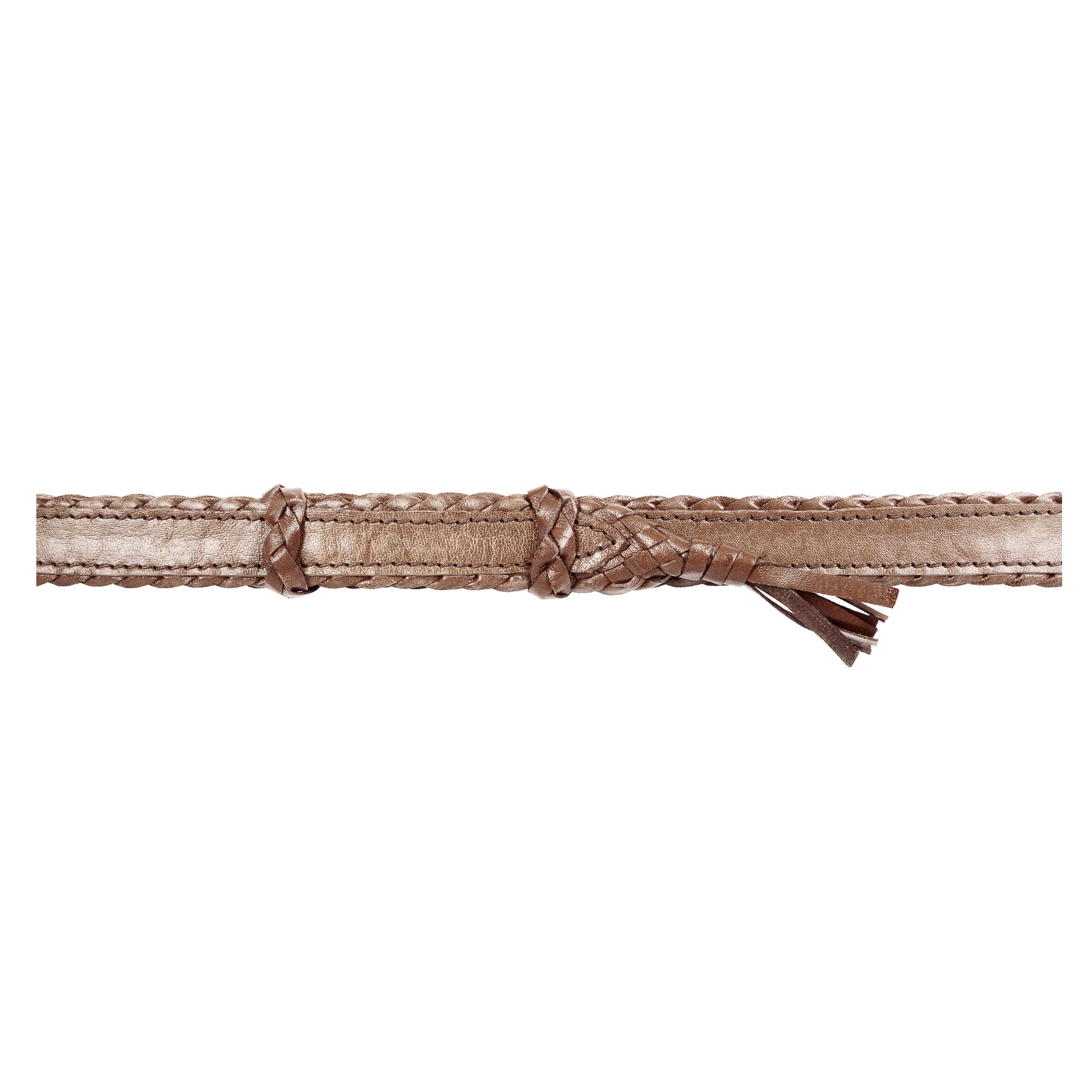  6 strands of Genuine Australian Kangaroo Leather Plaited and Flat Stitch Combination Design Hand Crafted in Brisbane, Australia Available in Tan Fully Adjustable sliders, One Size Fits All! Fully Utilises traditional Australian plaiting techniqu
