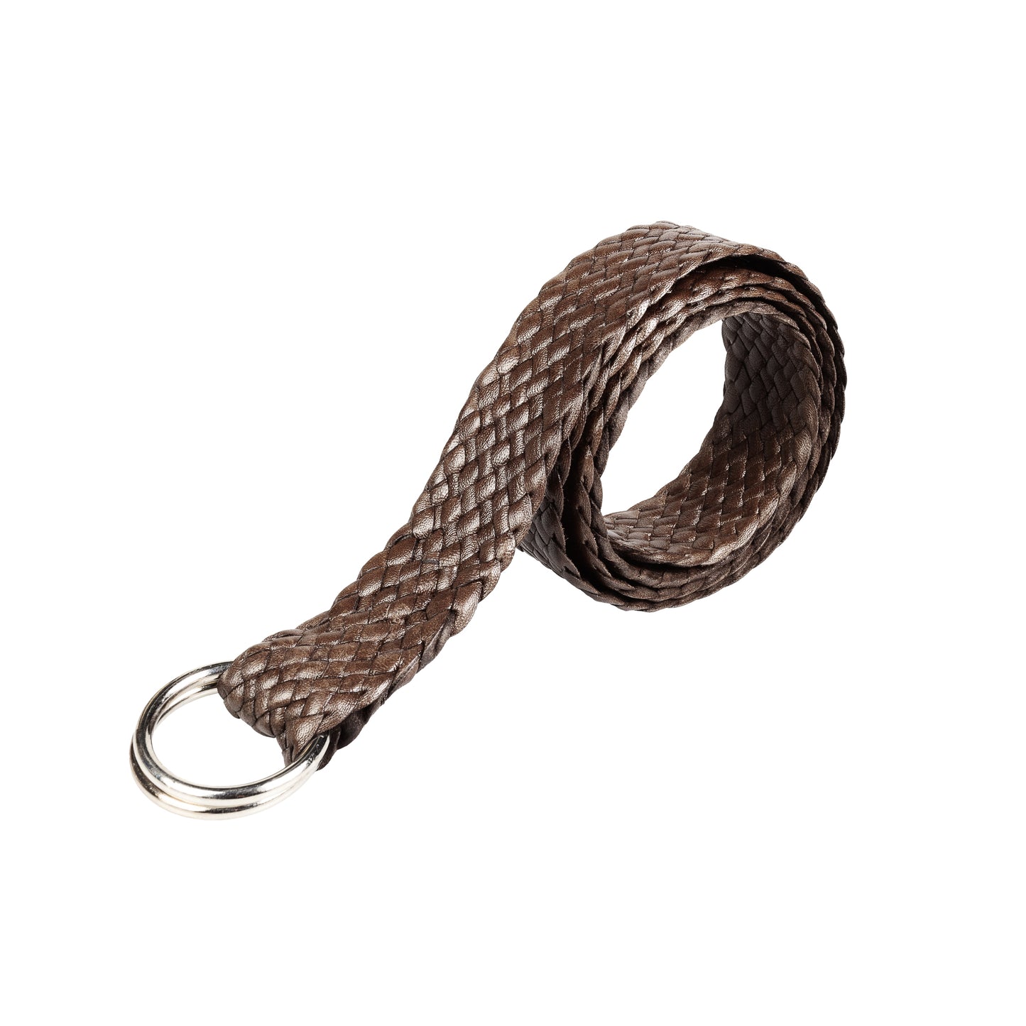 Premium Men's Leather Belt: Handcrafted in Australia from Full Grain Leather with ring buckle on white background.