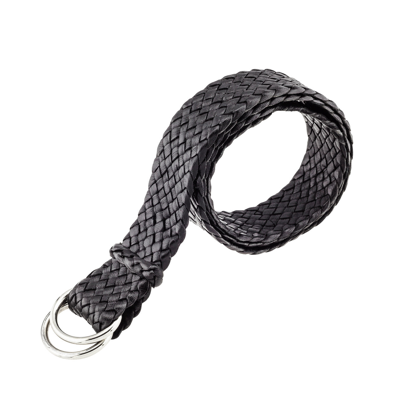 Premium Men's Leather Belt: Handcrafted in Australia from Full Grain Leather with ring buckle on white background.